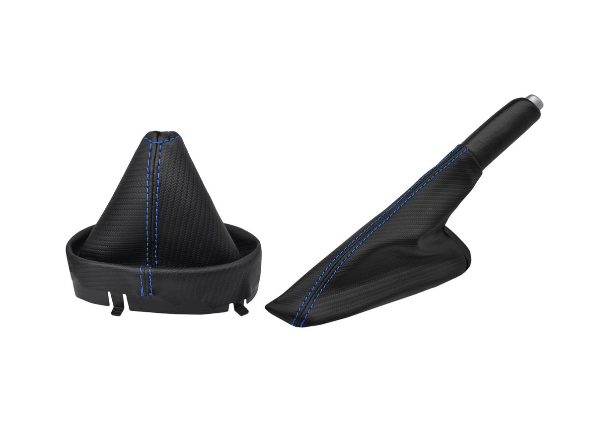 New Carbon Fiber PU Leather Emergency Brake & Shift Boot Cover For 2005-2013 Chevy Corvette C6