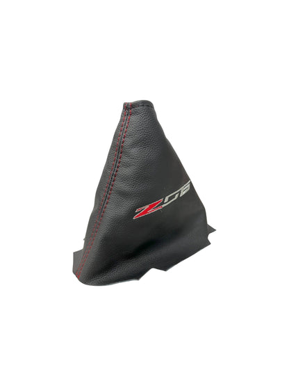 New Embroidery Leather/Suede Manual Shift Boot Cover For Chevy Corvette C6 Z06 2005-2013