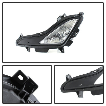 Spyder Hyundai Elantra 2014+ OEM Style Fog Lights W/Switch Clear FL-HYE2014-C 5080462