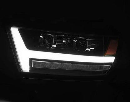 AlphaRex 19-20 Dodge Ram 1500 LUXX LED Proj Headlights Plnk Style Black w/Activ Light/Seq Signal/DRL 880543 *Discontinued