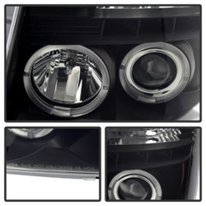 Spyder Nissan Titan 04-14 Projector Headlights LED Halo LED Blk Smke PRO-YD-NTI04-HL-BSM 5078605