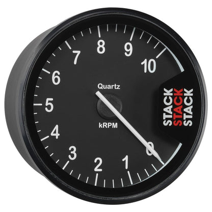 Autometer Stack Clubman Tachometer 80mm 0-10K RPM - Black ST200-010