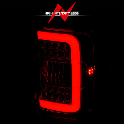 ANZO 2001-2011 Ford  Ranger LED Tail Lights w/ Light Bar Chrome Housing Red/Clear Lens 311393
