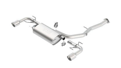 Borla 03-09 Mazda RX-8 1.3L Single Round Rolled Angle-Cut Cat-Back Exhaust 1014015