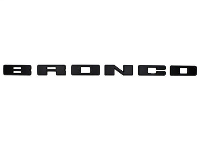 Ford Racing 2021+ Bronco Grille Lettering Overlay Kit - Black M-1447-BLMB