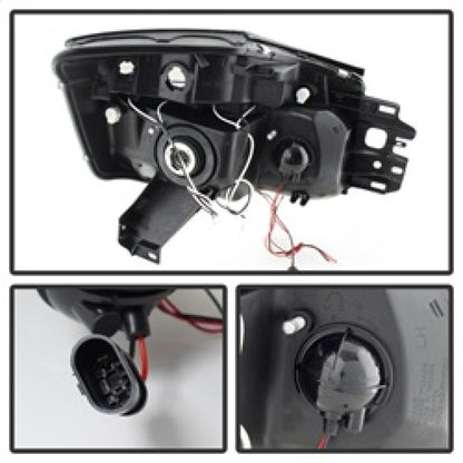 Spyder Nissan Titan 04-14 Projector Headlights LED Halo LED Blk Smke PRO-YD-NTI04-HL-BSM 5078605