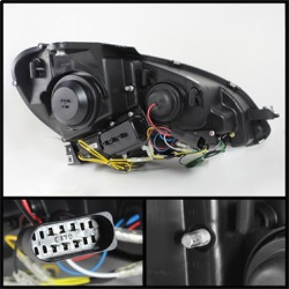 Spyder Mercedes Benz W204 C-Class 12-13 Projector Halogen Model- DRL Blk PRO-YD-MBW20412-DRL-BK 5074249