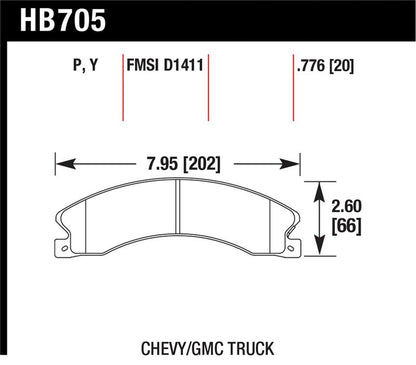Hawk Chevy/GMC Express/Silverado/Savana/Sierra 15/25/35/4500 SuperDuty Rear LTS Brake Pads