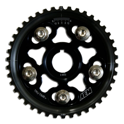 AEM Electronics Tru-Time Cam Gear Black 5-Bolt Honda H22A1 & H22A4