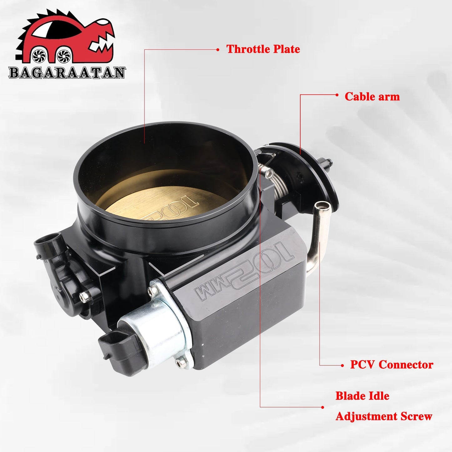 102mm Throttle Body for GM LS1 / LS-Series Engines – Silver or Black