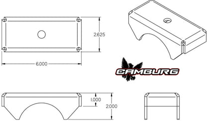 Camburg Leaf Spring Axle Perches (3.0in. OD tube) (pair) CAM-020051