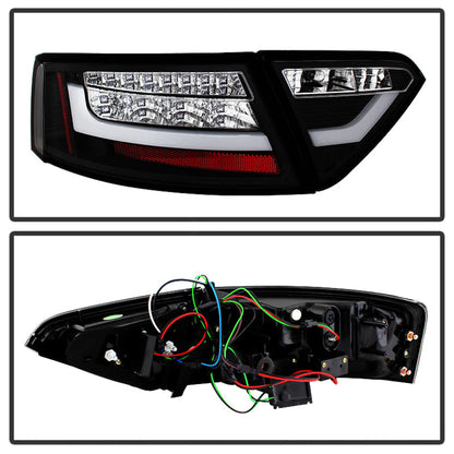 Spyder Audi A5 08-12 LED Tail Lights Black ALT-YD-AA508-LED-BK 5082275