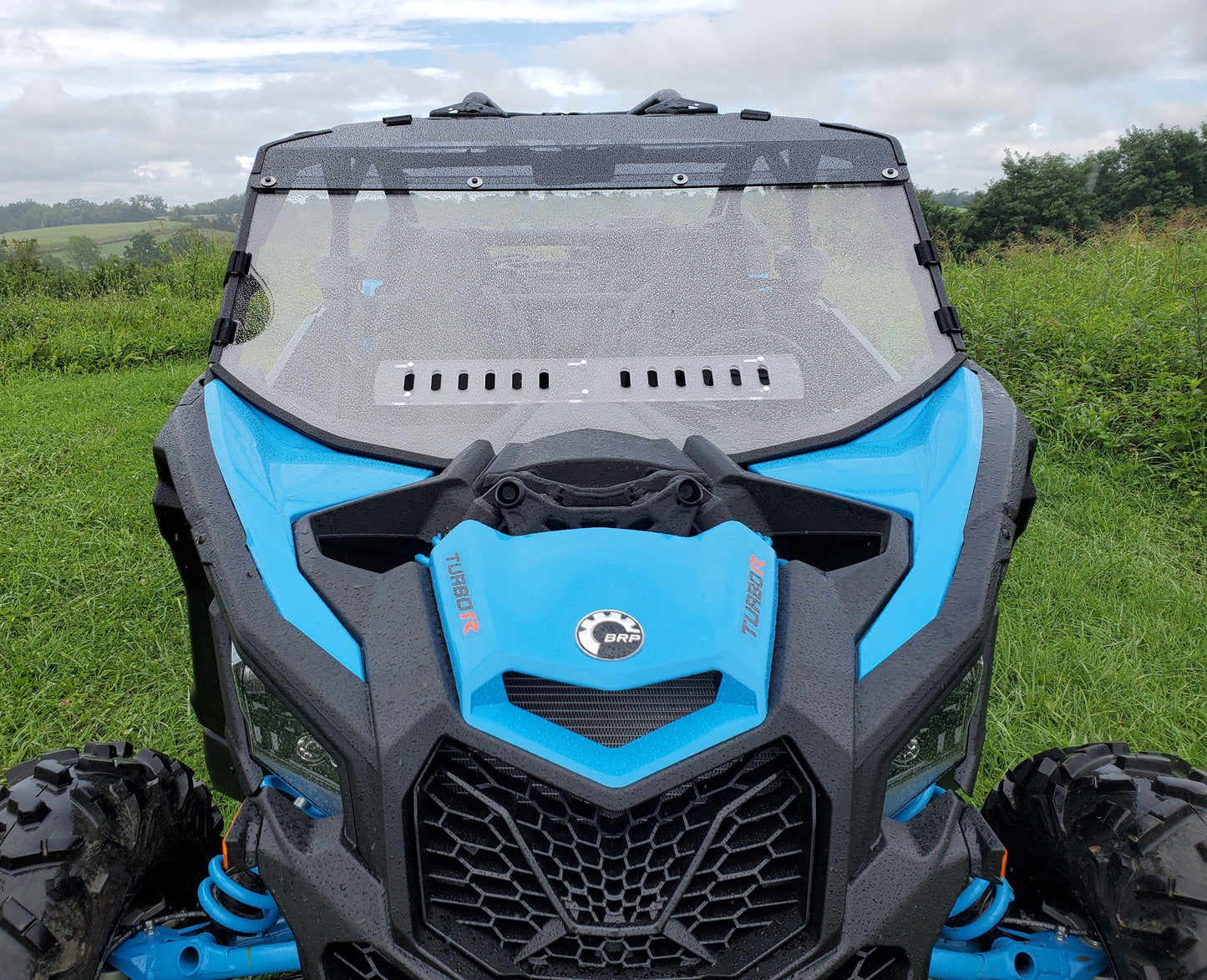 Can-Am Maverick X3 Max - 2 Pc Windshield with Tinted Visor w/Hard Coat, Vent, and Clamp Options