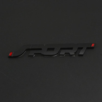 Car Accessories Sticker Styling Metal 3D Chrome Black Auto Car Metal Car SPORT Sticker,3D Premium Car Side Fender Rear Trunk Emblem Logo Badge Decals Compatible Trunk Racing Sport Word Letter Logo Emblem Badge Decal Sticker