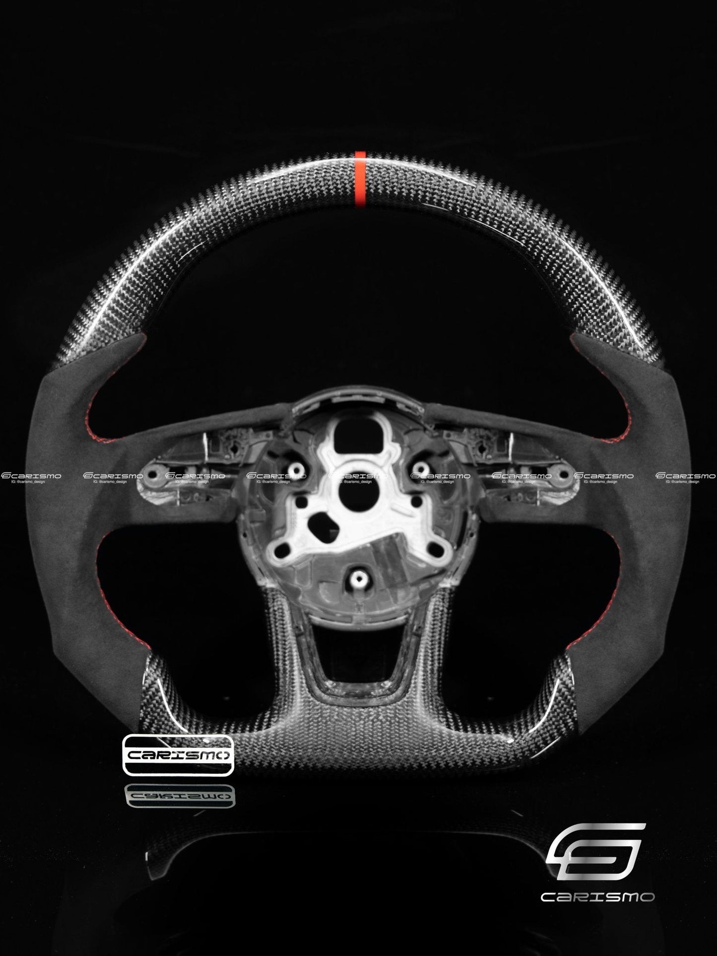 Carismo Steering Wheel For Audi (B9 Wheel) - Sport - Gloss Carbon - Alcantara
