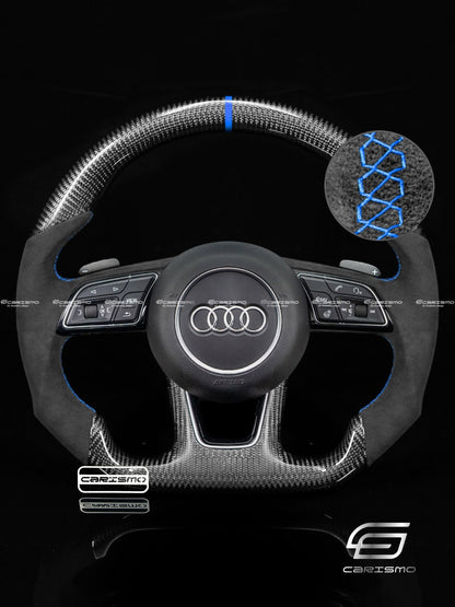 Carismo Steering Wheel For Audi (B9 Wheel) - Sport - Gloss Carbon - Alcantara