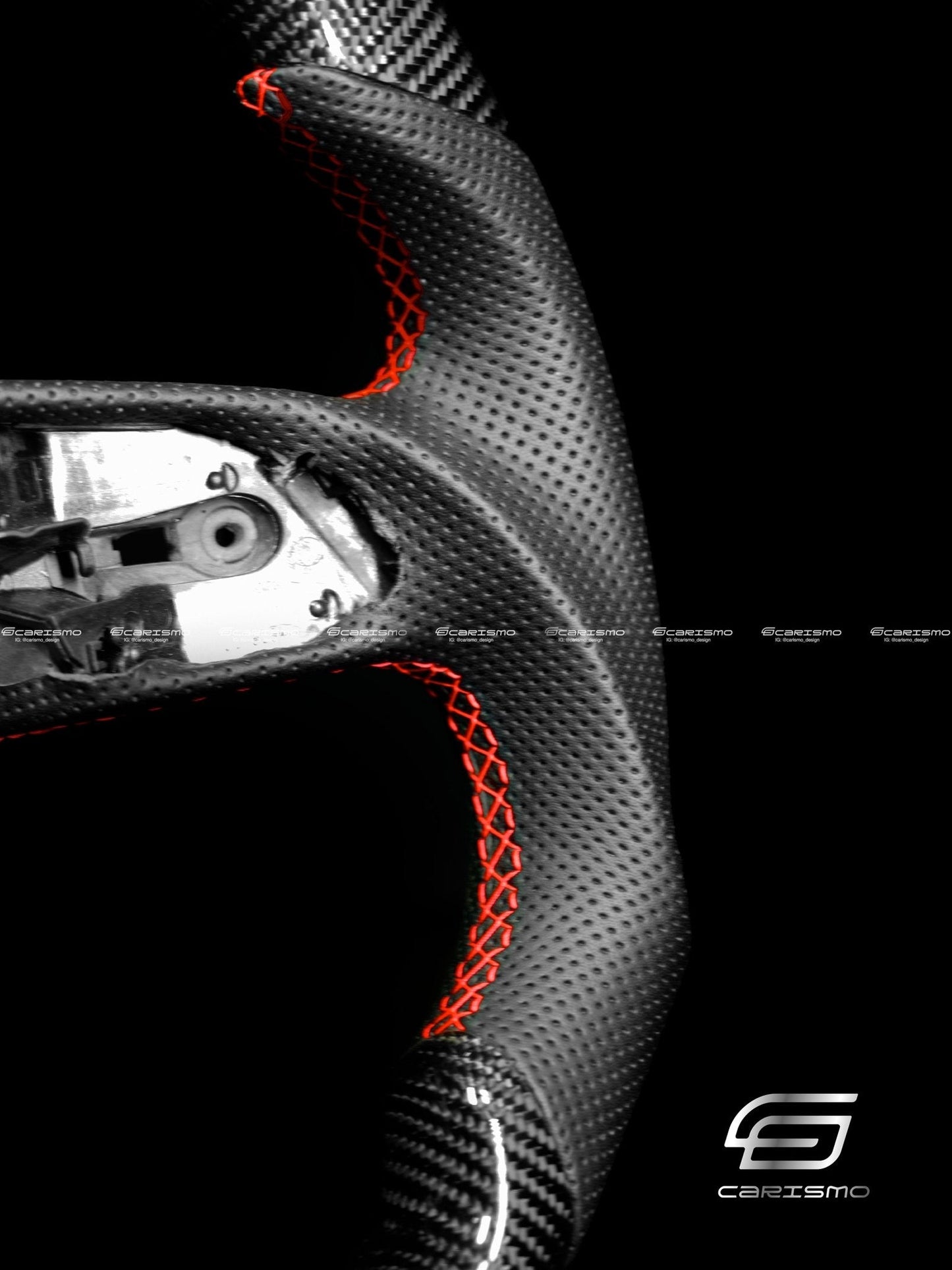 Carismo Steering Wheel For Audi (C8 Wheel) - Sport - Matte Carbon - Perforated Leather