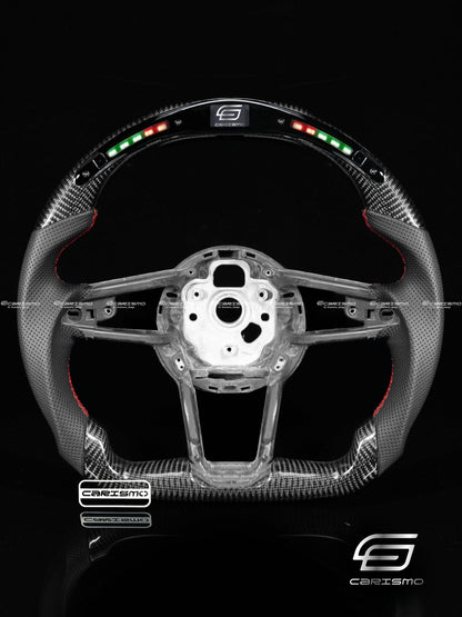 Carismo Steering Wheel For Audi R8 (Gen 2) - Classic RPM LED - Gloss Carbon - Perforated Leather