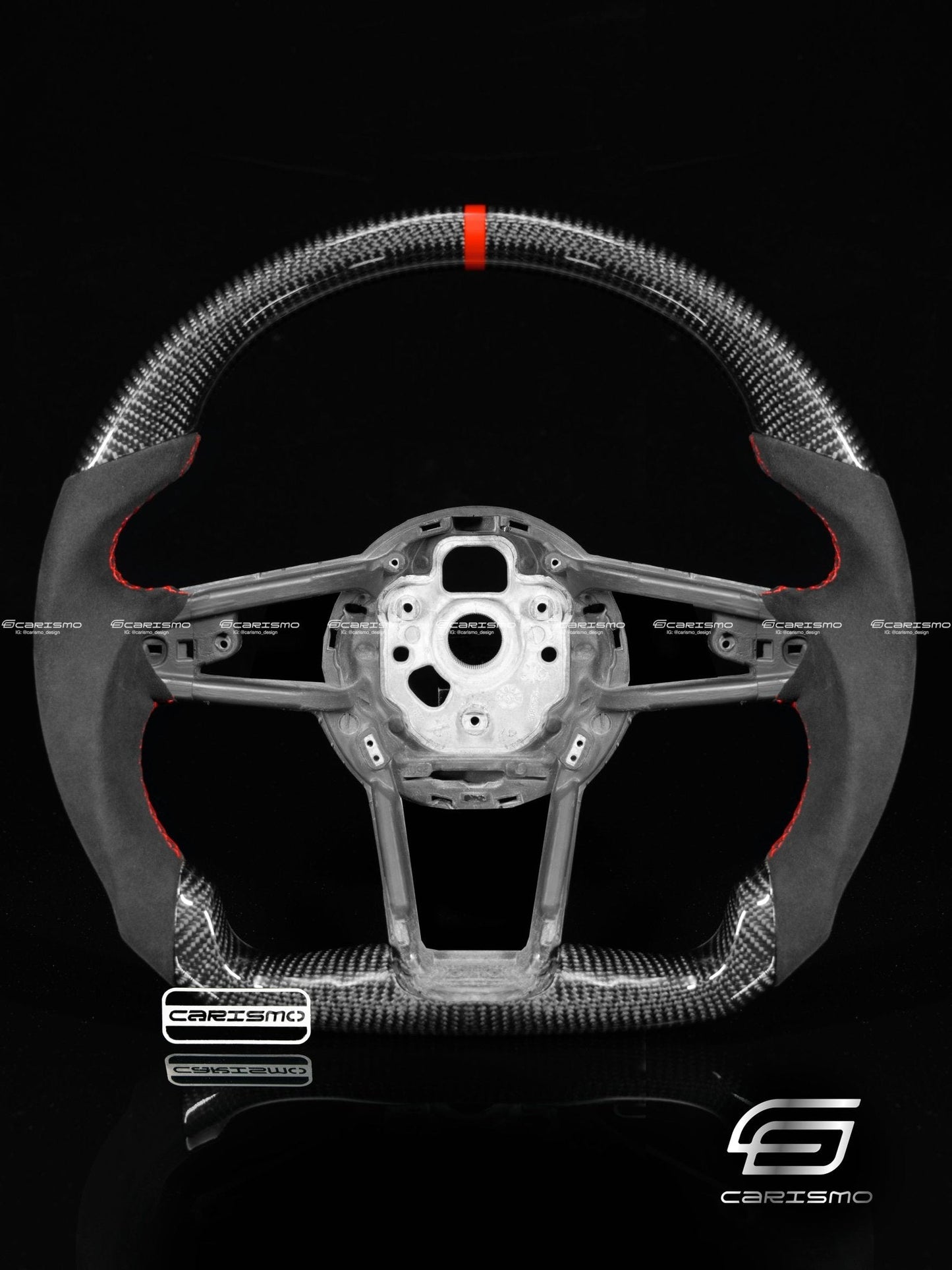 Carismo Steering Wheel For Audi R8 (Gen 2) - Sport - Gloss Carbon - Alcantara