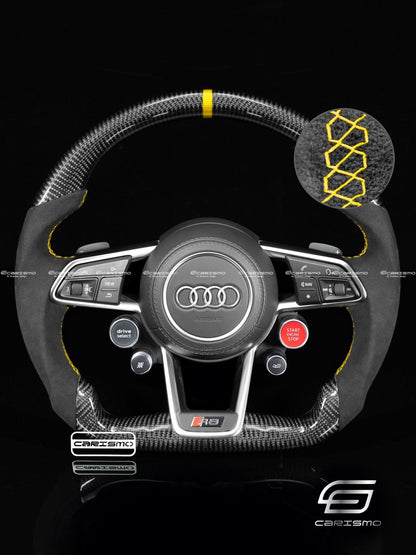 Carismo Steering Wheel For Audi R8 (Gen 2) - Sport - Gloss Carbon - Alcantara