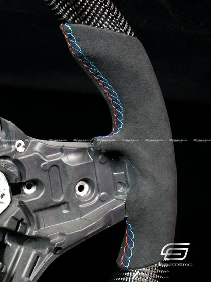 Carismo Steering Wheel For BMW F-Series (M Performance Wheel) - Classic RPM LED - Gloss Carbon - Alcantara