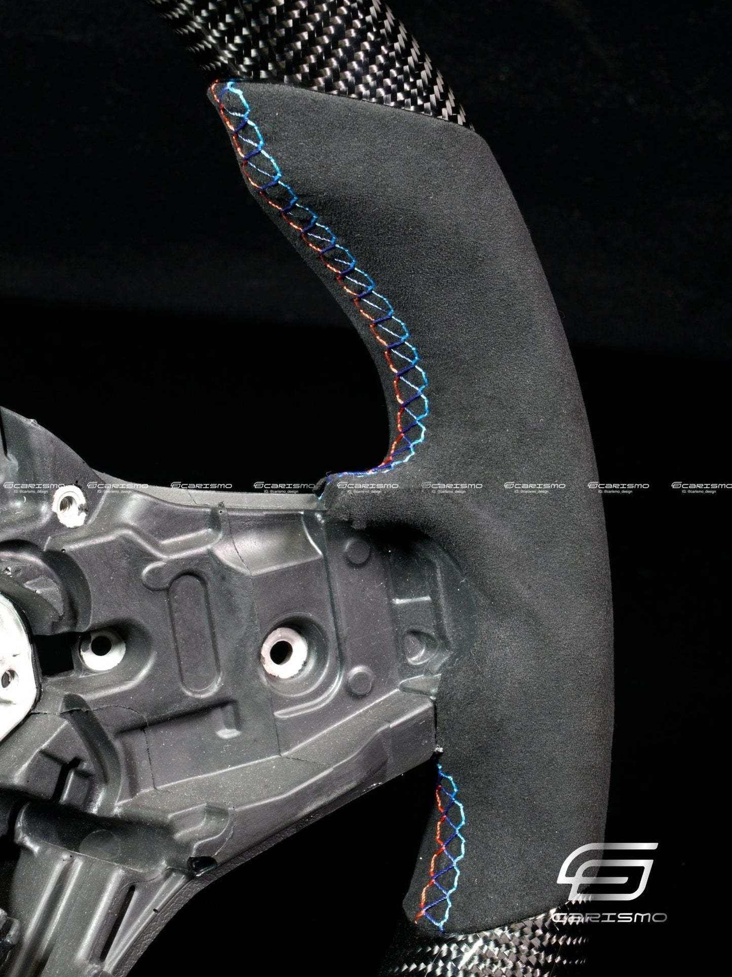 Carismo Steering Wheel For BMW G-Series (M Performance Wheel) - Signature (Heated) - Gloss Carbon - Alcantara
