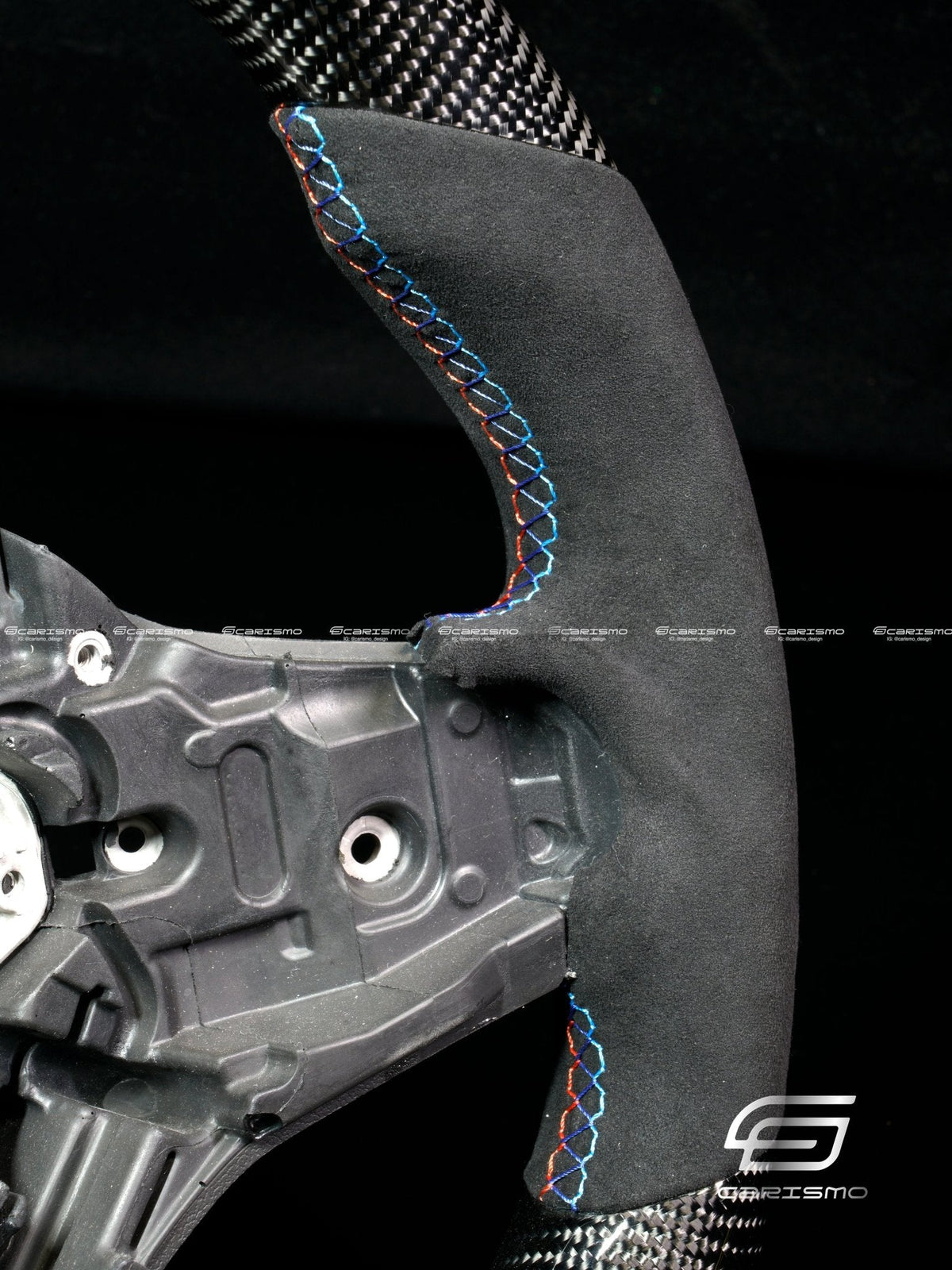 Carismo Steering Wheel For BMW F-Series (M Performance Wheels) - Sport - Gloss Carbon - Alcantara