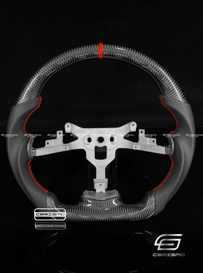 Carismo Steering Wheel For Chevrolet Corvette (C6) - Sport - Gloss Carbon - Perforated Leather