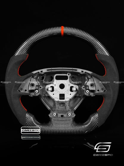 Carismo Steering Wheel For Chevrolet Corvette (C7) - Sport - Gloss Carbon - Alcantara