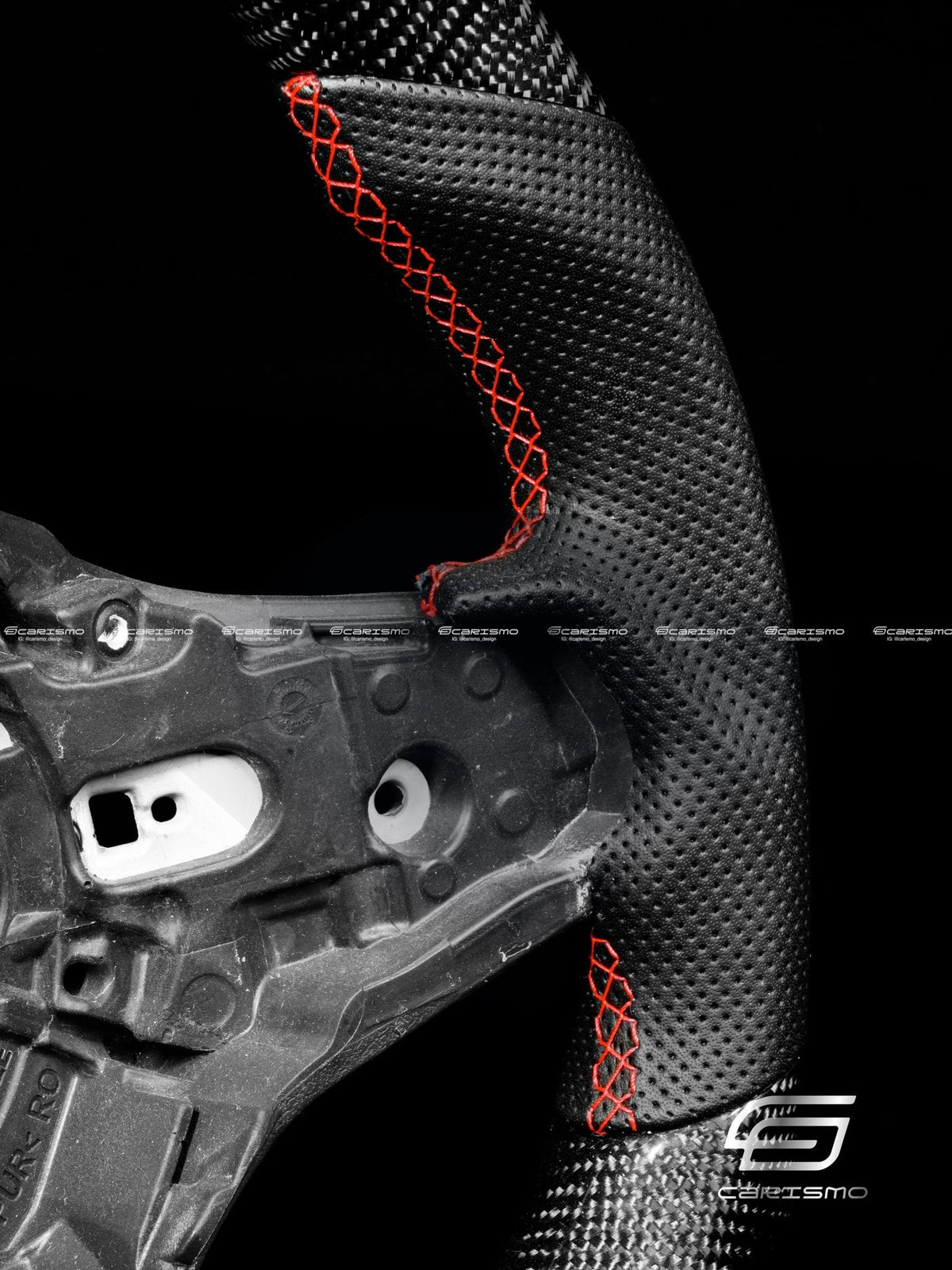 Carismo Steering Wheel For Honda Civic (FE) / Type R (FL5) - Signature - Gloss Carbon - Perforated Leather