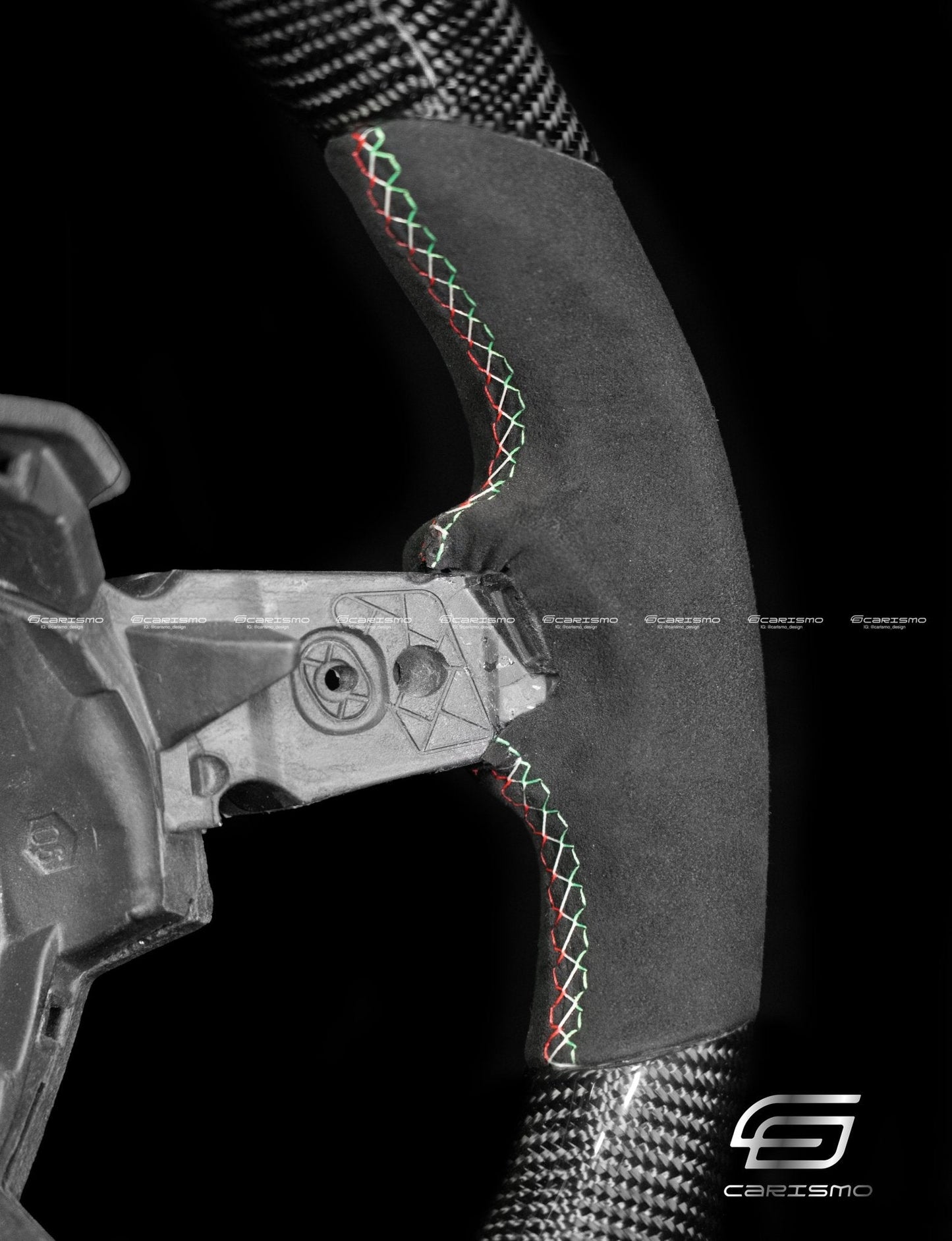 Carismo Steering Wheel For Lamborghini Aventador - F1 Competition - Gloss Carbon - Alcantara