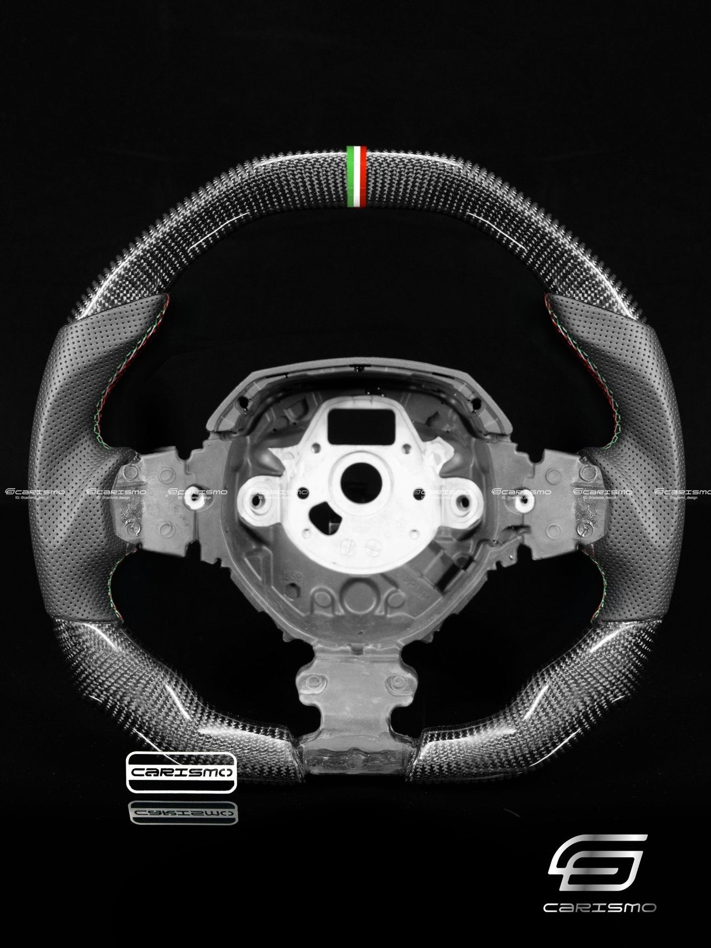 Carismo Steering Wheel For Lamborghini Aventador - Signature - Gloss Carbon - Perforated Leather