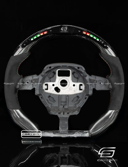 Carismo Steering Wheel For Lamborghini Huracan - Classic RPM LED - Gloss Carbon - Alcantara