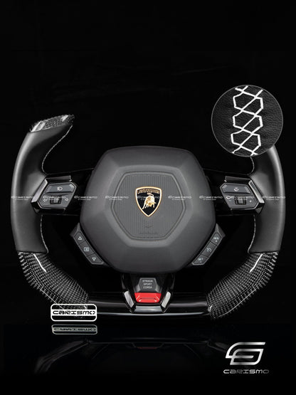 Carismo Steering Wheel For Lamborghini Huracan - F1 Competition - Gloss Carbon - Smooth Leather
