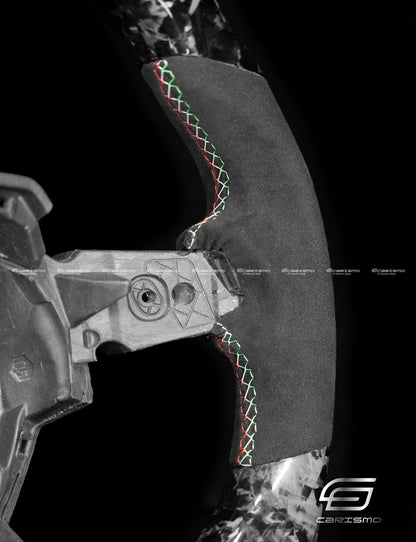 Carismo Steering Wheel For Lamborghini Huracan - F1 Competition - Gloss Forged Carbon - Alcantara