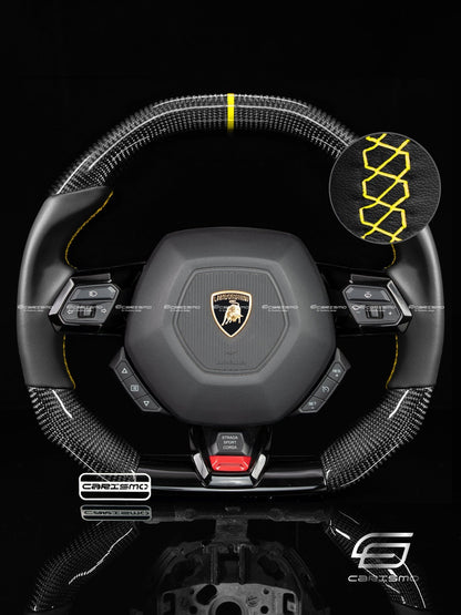 Carismo Steering Wheel For Lamborghini Huracan - Signature - Gloss Carbon - Smooth Leather