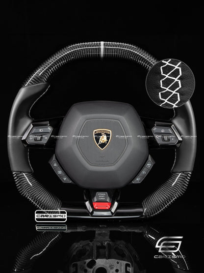 Carismo Steering Wheel For Lamborghini Huracan - Signature - Gloss Carbon - Smooth Leather