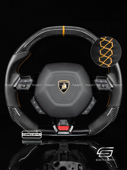 Carismo Steering Wheel For Lamborghini Huracan - Signature - Gloss Carbon - Smooth Leather