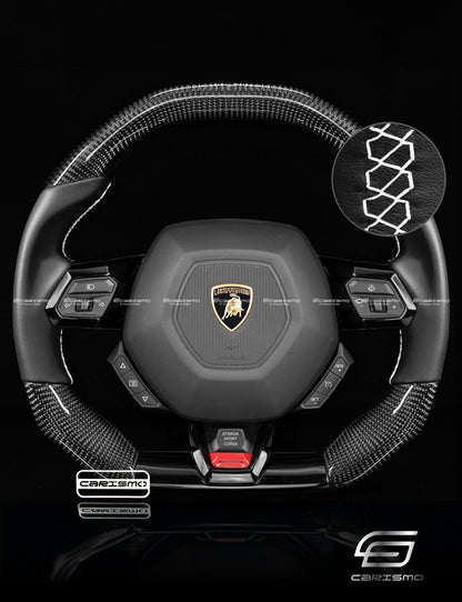 Carismo Steering Wheel For Lamborghini Huracan - Signature - Gloss Carbon - Smooth Leather