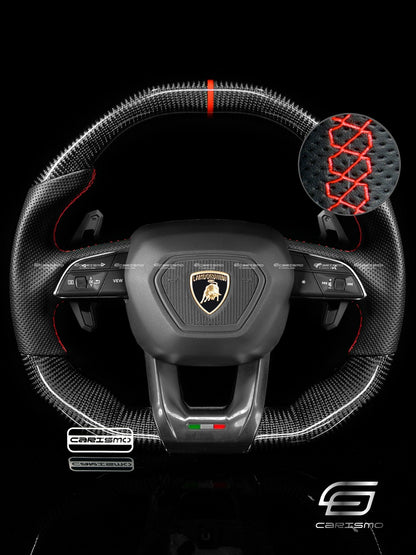 Carismo Steering Wheel For Lamborghini Urus - Signature - Gloss Carbon - Perforated Leather
