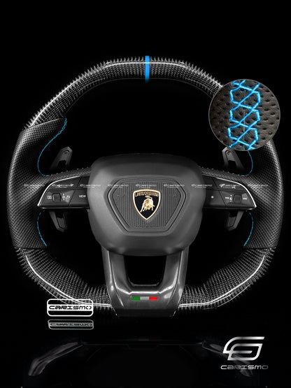 Carismo Steering Wheel For Lamborghini Urus - Signature - Gloss Carbon - Perforated Leather