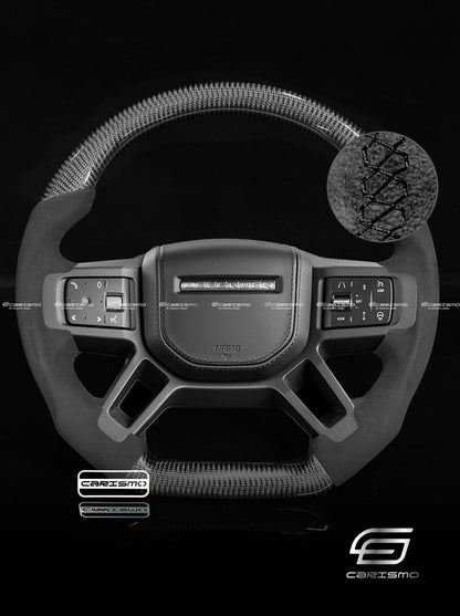 Carismo Steering Wheel For Land Rover Defender (L663) - Sport - Gloss Carbon - Alcantara