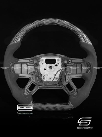 Carismo Steering Wheel For Land Rover Defender (L663) - Sport - Gloss Carbon - Alcantara