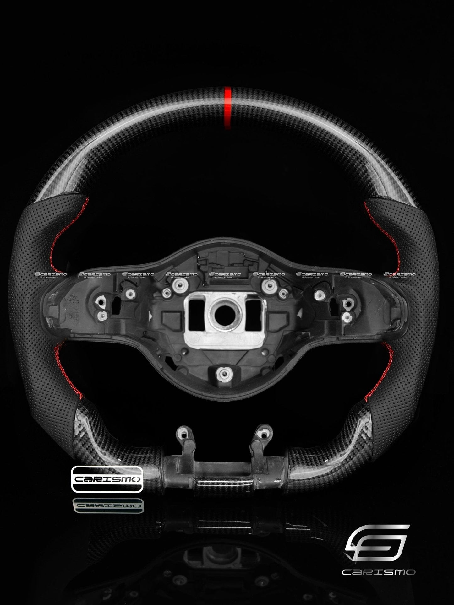 Carismo Steering Wheel For Mercedes/AMG (2020 AMG Performance Wheel) - Sport - Gloss Carbon - Perforated Leather