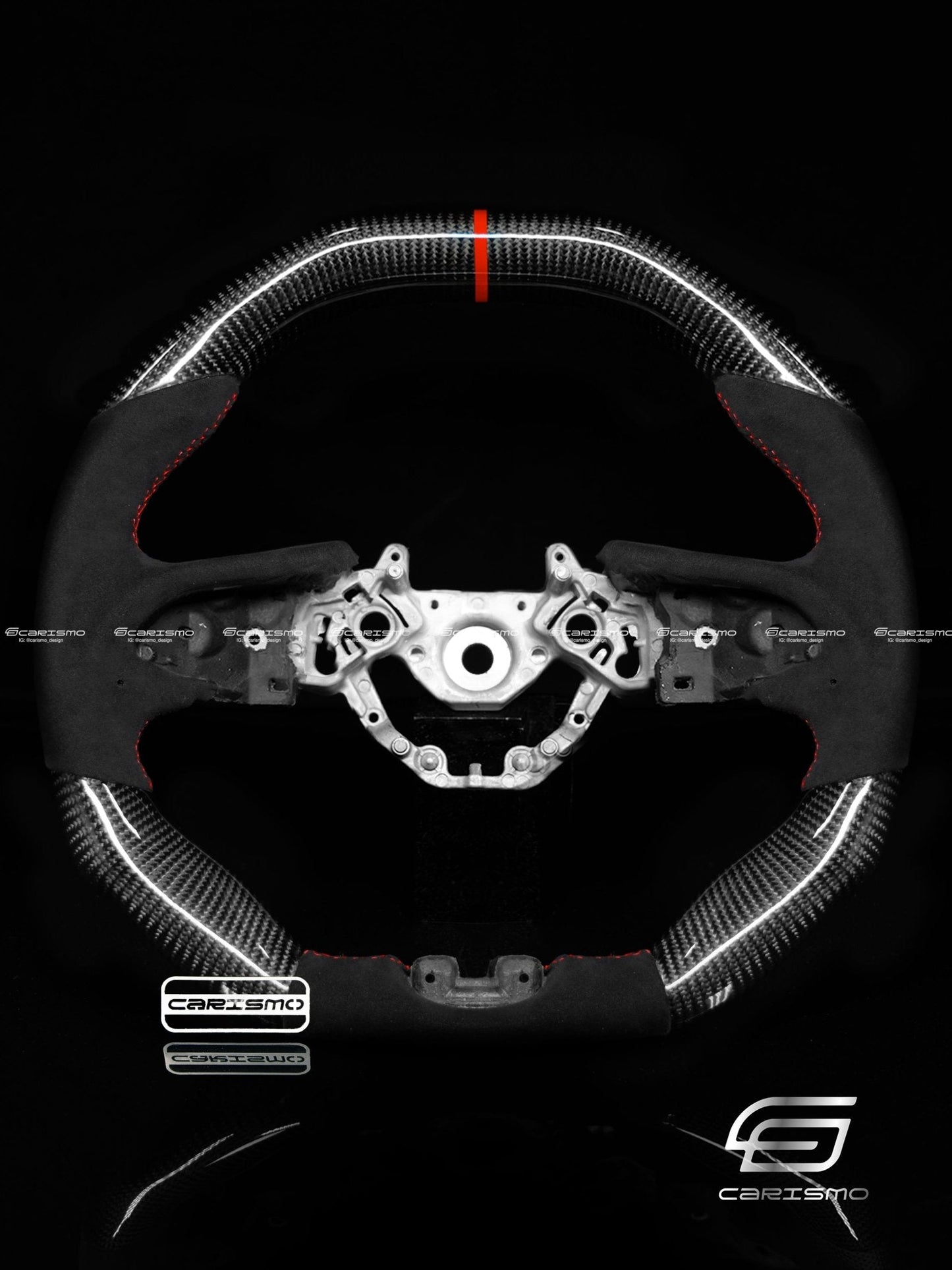 Carismo Steering Wheel For Nissan GT-R (R35 EBA) - Signature - Gloss Carbon - Alcantara