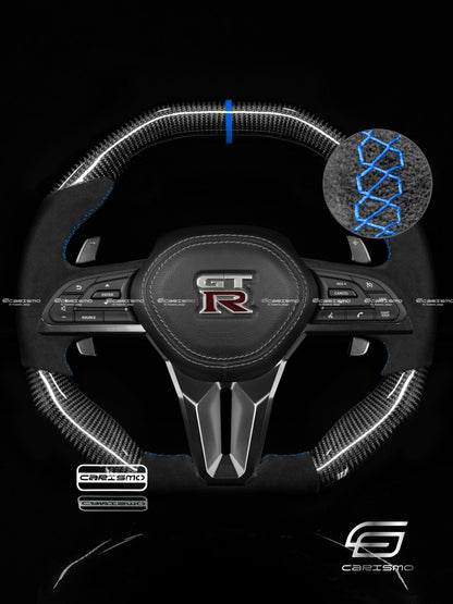 Carismo Steering Wheel For Nissan GT-R (R35 EBA) - Signature - Gloss Carbon - Alcantara