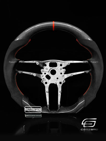 Carismo Steering Wheel For Porsche (992.1 Wheel) - Sport - Gloss Plain Carbon - Alcantara