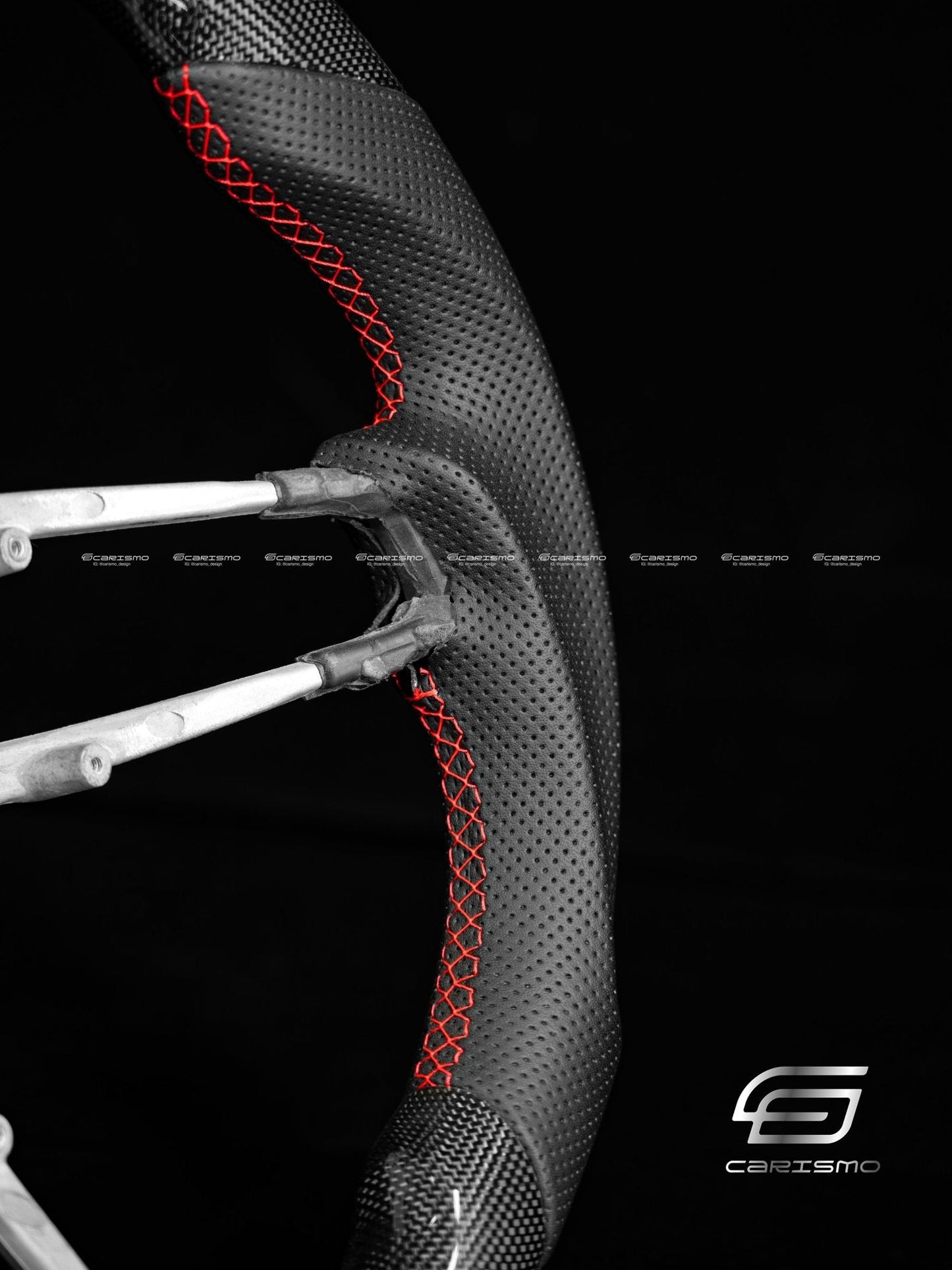 Carismo Steering Wheel For Porsche (992.1 Wheel) - Sport - Gloss Plain Carbon - Perforated Leather