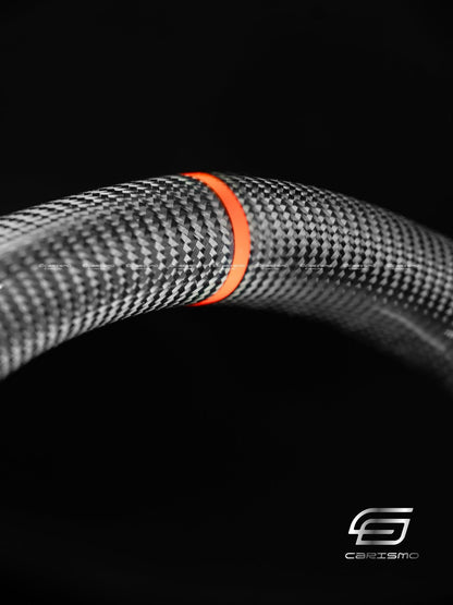 Carismo Steering Wheel For Porsche (992.1 Wheel) - Sport - Gloss Plain Carbon - Perforated Leather