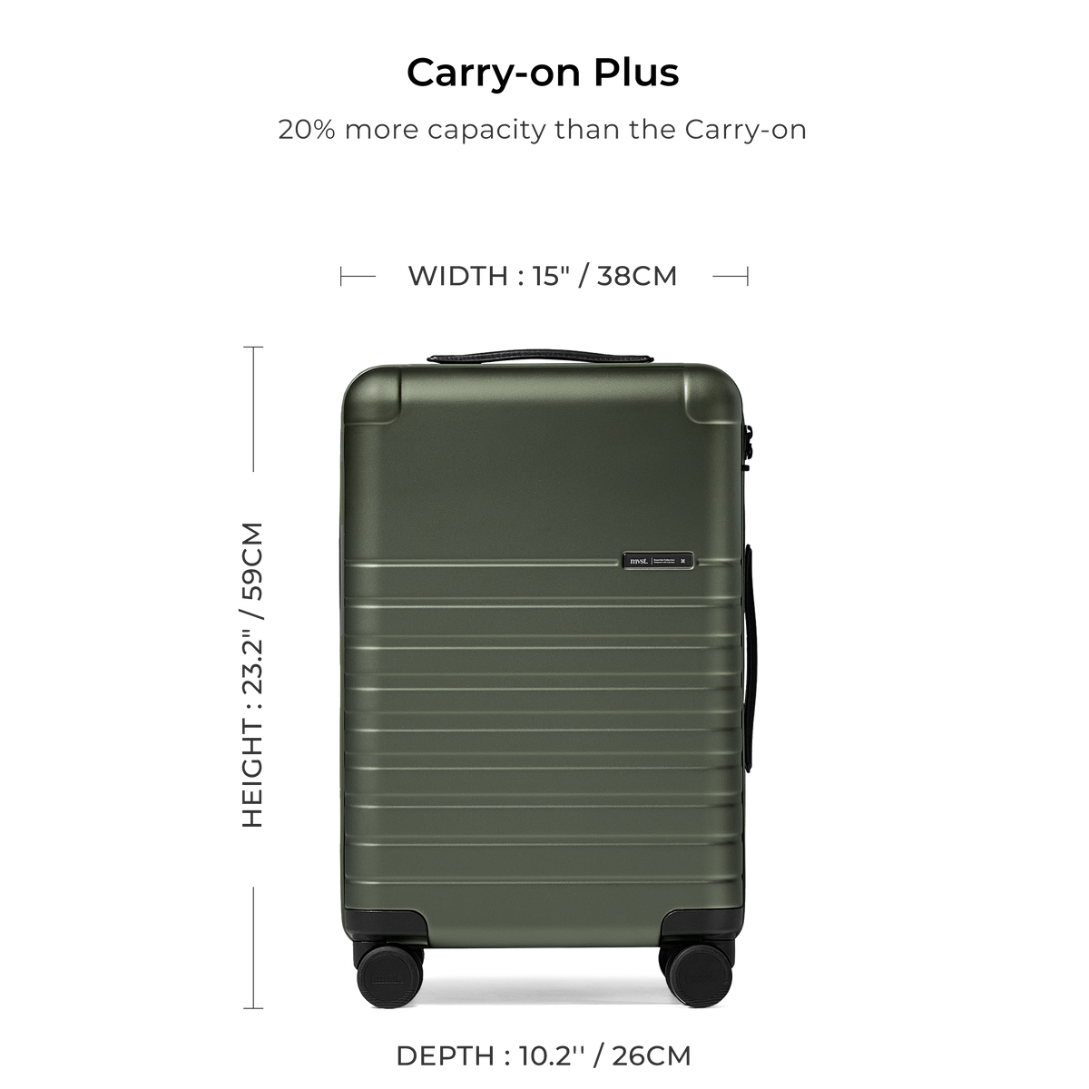 Essential Collection Suitcase Dark Olive Metallic